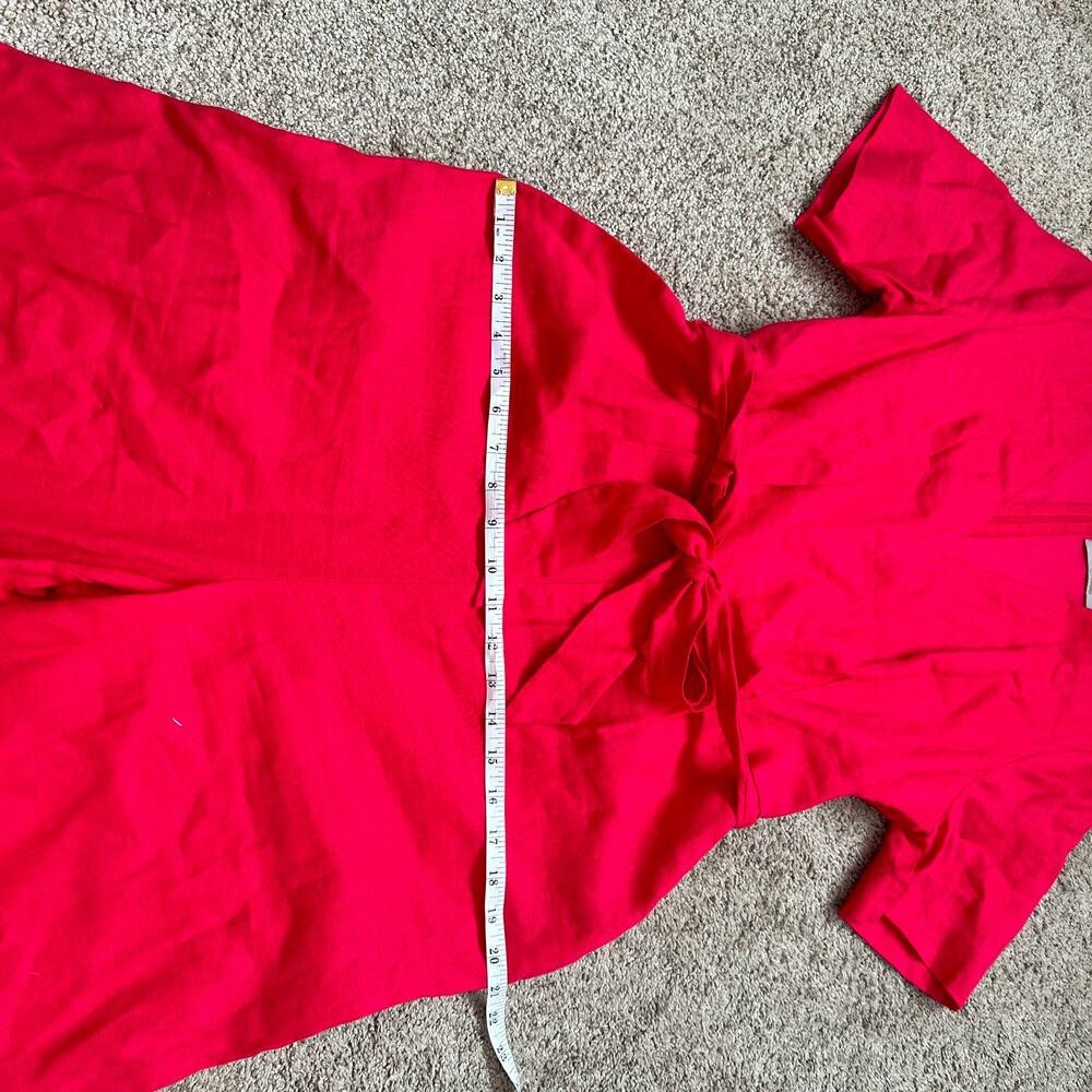 Sz 8 Hot Pink Linen Jumpsuit with Pockets Paul Costelloe Living Studio - Picture 14 of 15